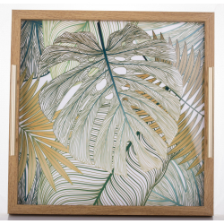 Hranatý podnos tác s dekorem